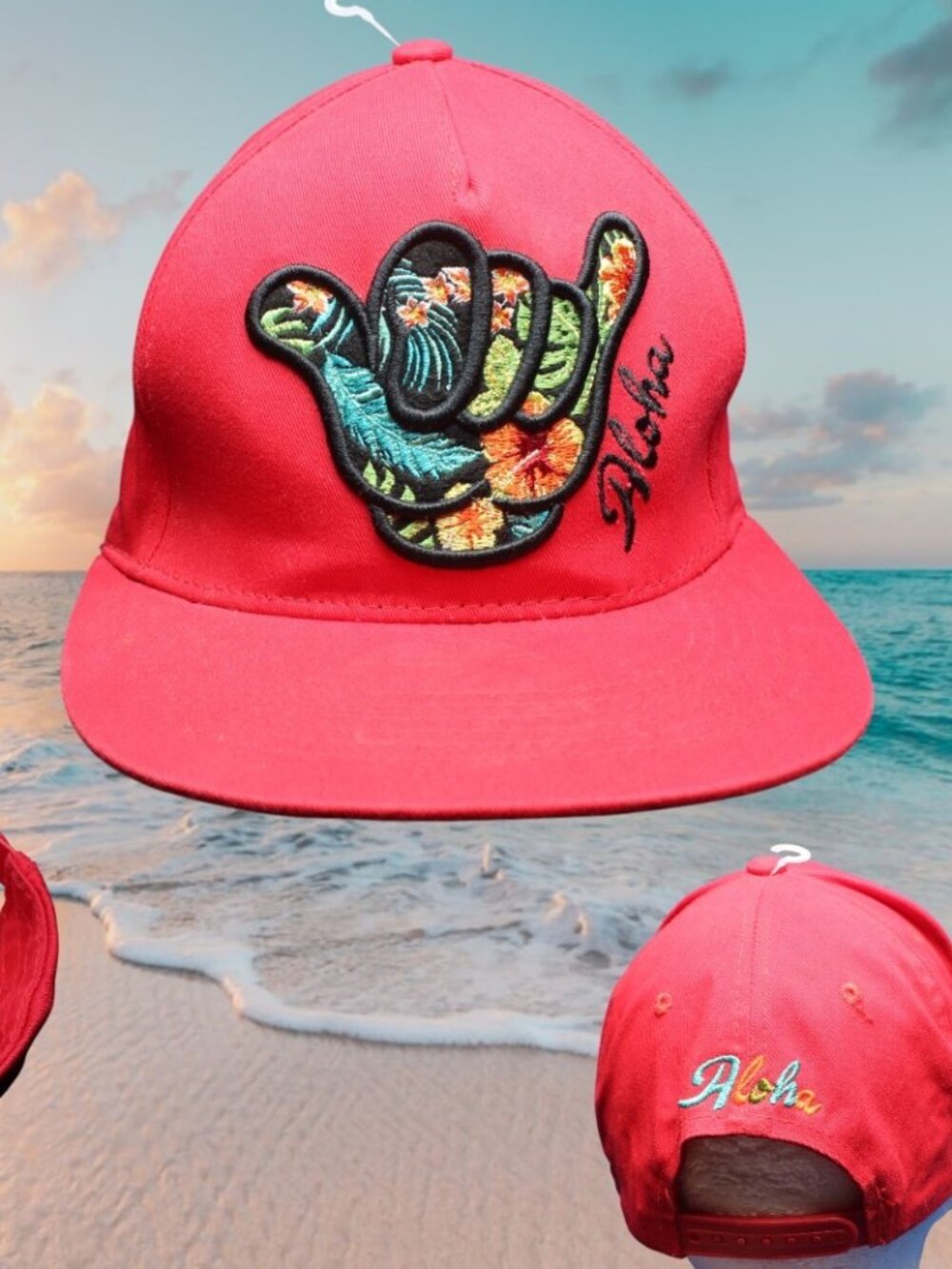 Hawaii Top Level Aloha Hang Loose Embroidered Trucker Hat Cap SnapBack